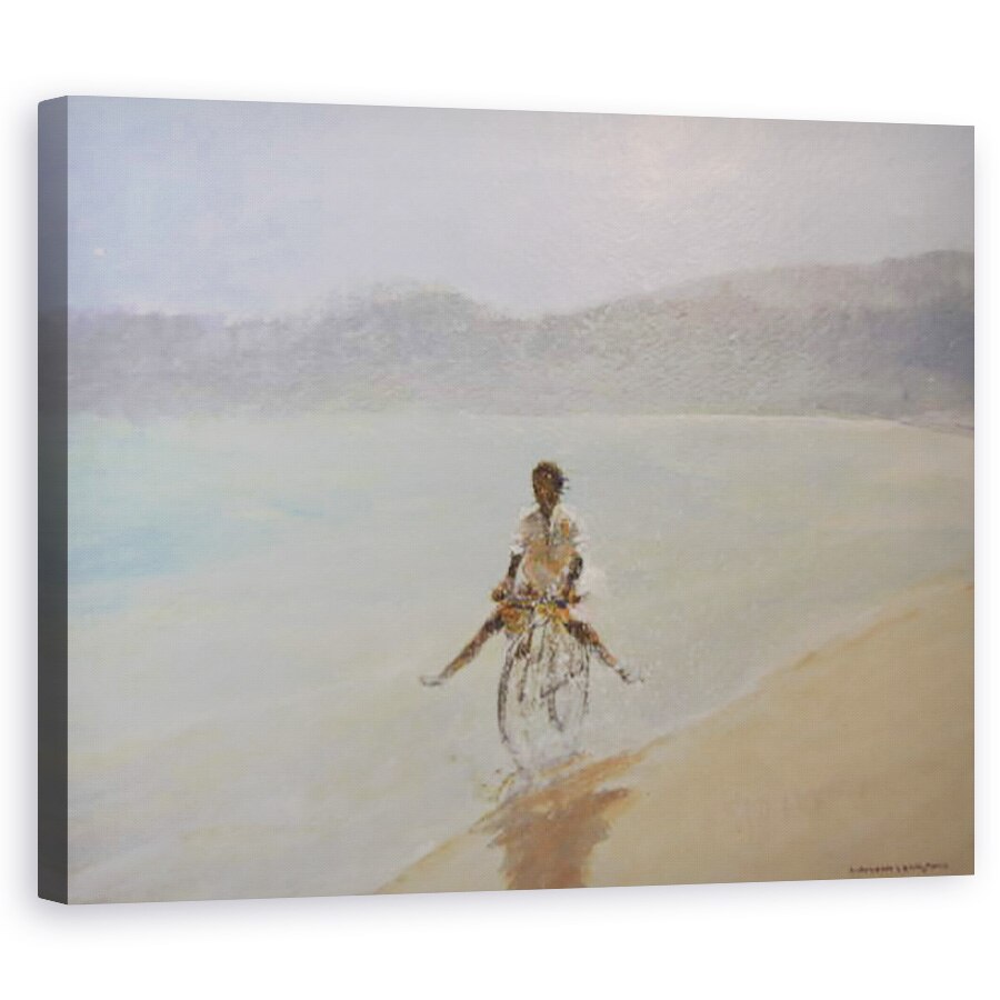 Tablou canvas - Lincoln Seligman - Baiat pe bicicleta II, 40 x 50 cm