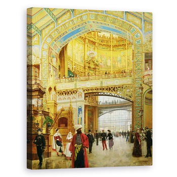 Tablou canvas - Louis Beroud - Domul central al Expozitiei Universale din 1889, 40 x 50 cm Tablou canvas - Louis Beroud - Domul central al Expozitiei Universale din 1889, 40 x 50 cm