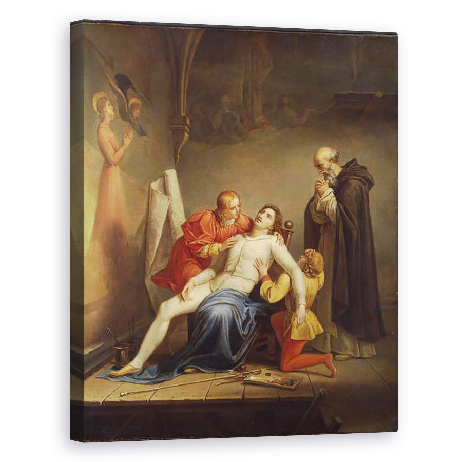 Tablou canvas - Louis Charles Auguste Couder - Moartea lui Masaccio, 60 x 75 cm