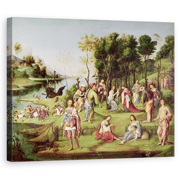 Tablou canvas - Lorenzo Costa - Alegorie a Curtii de Isabella dEste 1474-1539 1504-06, 60 x 75 cm Tablou canvas - Lorenzo Costa - Alegorie a Curtii de Isabella dEste 1474-1539 1504-06, 60 x 75 cm