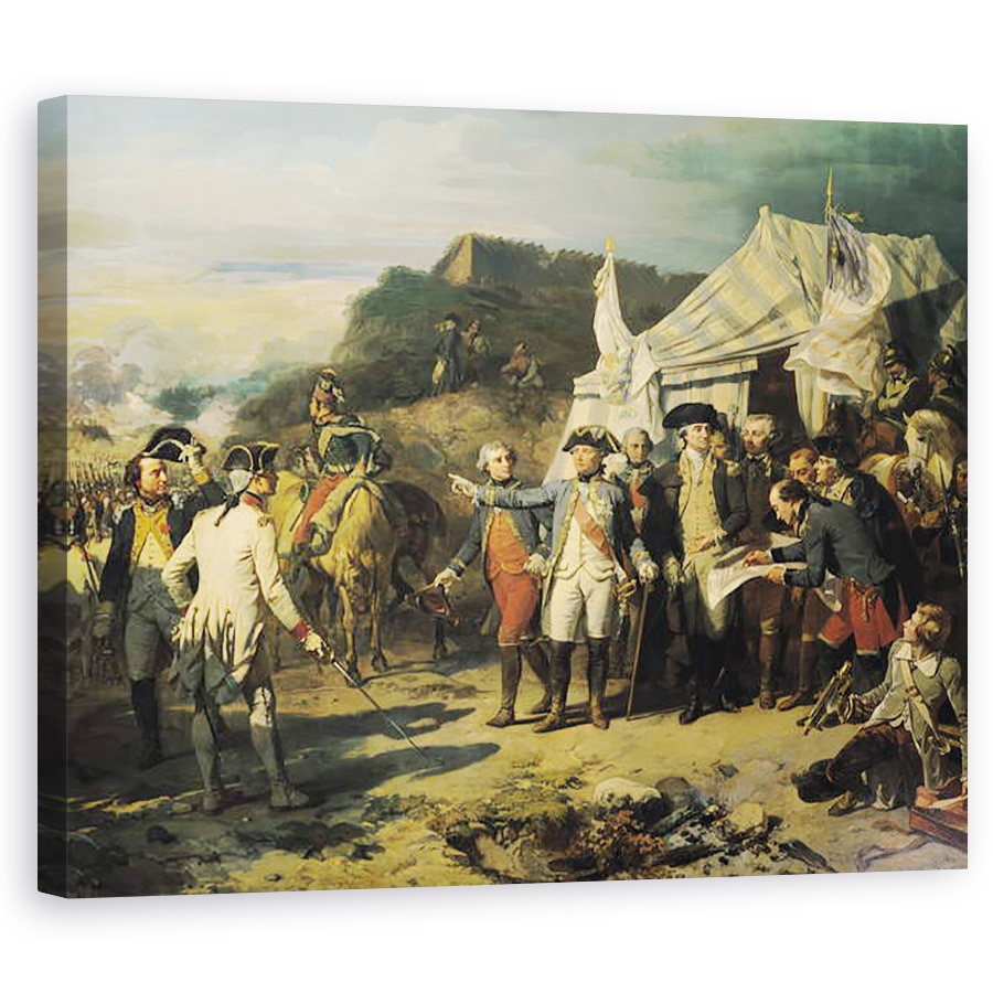 Tablou canvas - Louis Charles Auguste Couder - Asediul Yorktown, 17 octombrie 1781, 40 x 50 cm