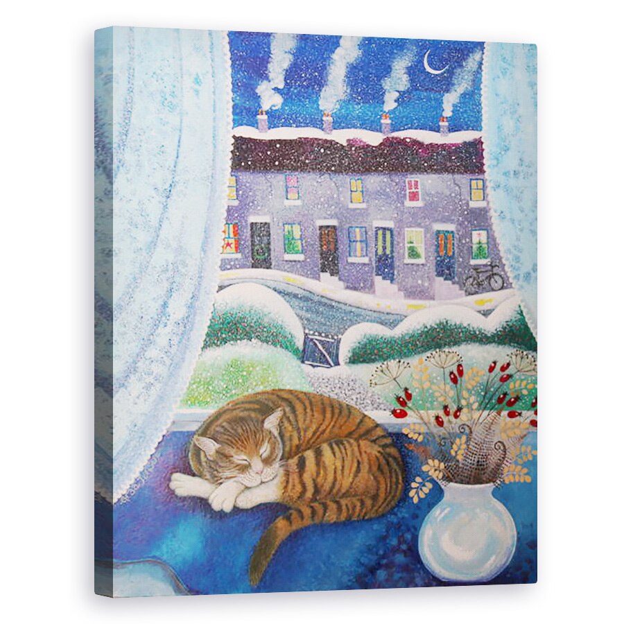 Tablou canvas - Lisa Graa Jensen - Cosy Cat, 2016, 40 x 50 cm