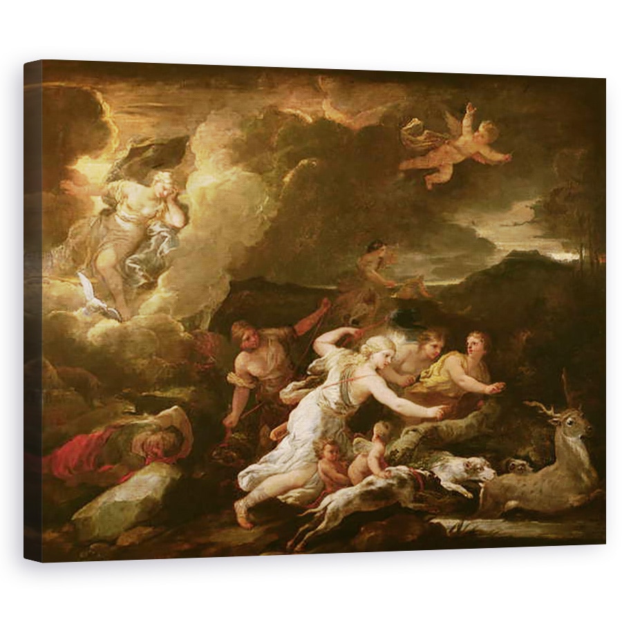 Tablou canvas - Luca Giordano - Vanatoarea Dianei, 40 x 50 cm