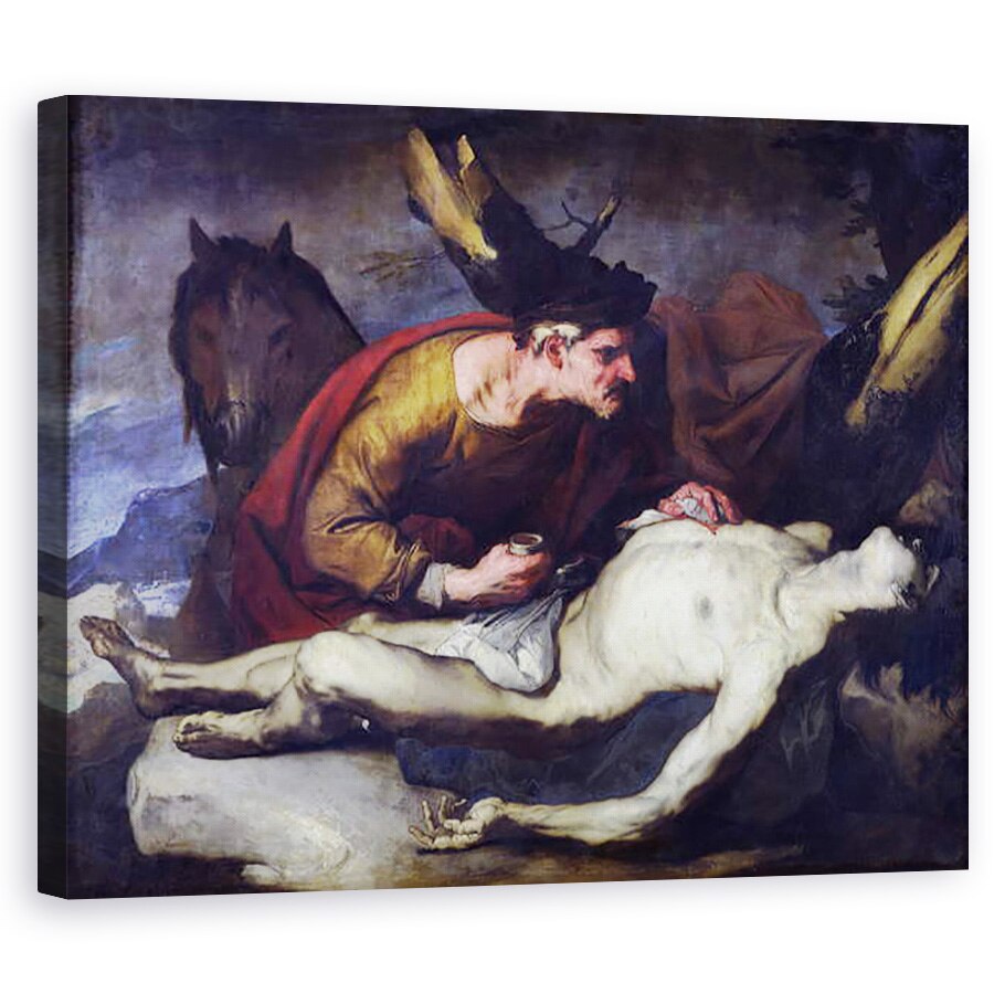 Tablou canvas - Luca Giordano - The Good Samaritan, 40 x 50 cm