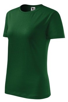 Tricou classic pentru femei Bumbac, Verde sticla Tricou classic pentru femei Bumbac, Verde sticla
