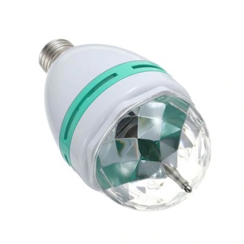 Bec Rotativ Disco LED RGB 3W , Fasung E27,MULTICOLORA Bec Rotativ Disco LED RGB 3W , Fasung E27,MULTICOLORA