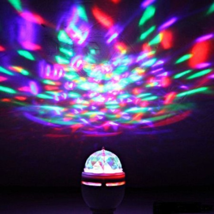 Ротационна крушка OEM, LED диск, RGB 3W, Fasung E27