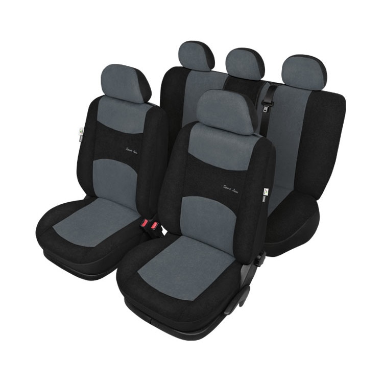 Huse scaun Sport Line+ Super L 9buc - Negru/Gri