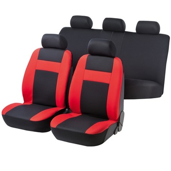 Huse scaun Car Comfort 12buc - Negru/Rosu Huse scaun Car Comfort 12buc - Negru/Rosu