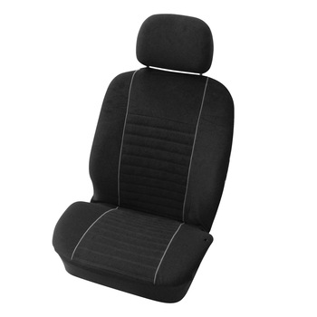 Huse scaun fata Velours Carpoint 2buc - Negru/Gri Huse scaun fata Velours Carpoint 2buc - Negru/Gri