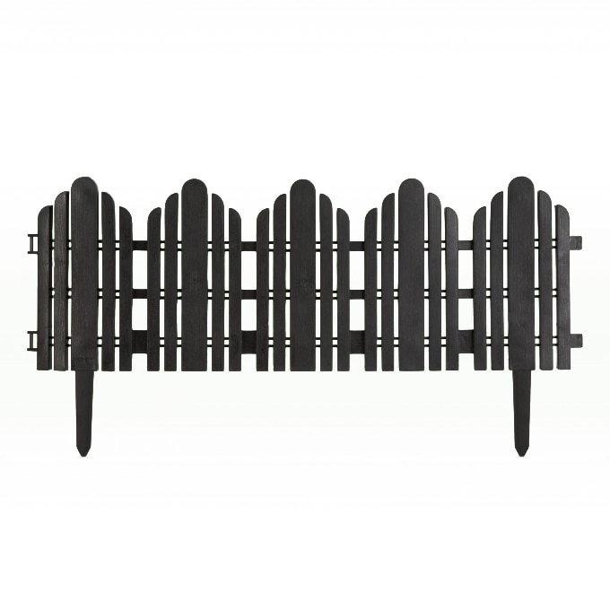 Bordura Gardulet Decorativ Plastic pentru Gazon sau Flori, Dimensiuni 56x20cm, Negru
