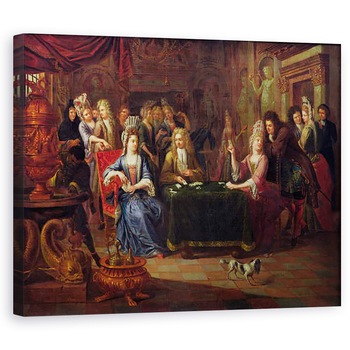 Tablou canvas - P. Bergaigne - Jucatorii de carti, 60 x 75 cm Tablou canvas - P. Bergaigne - Jucatorii de carti, 60 x 75 cm
