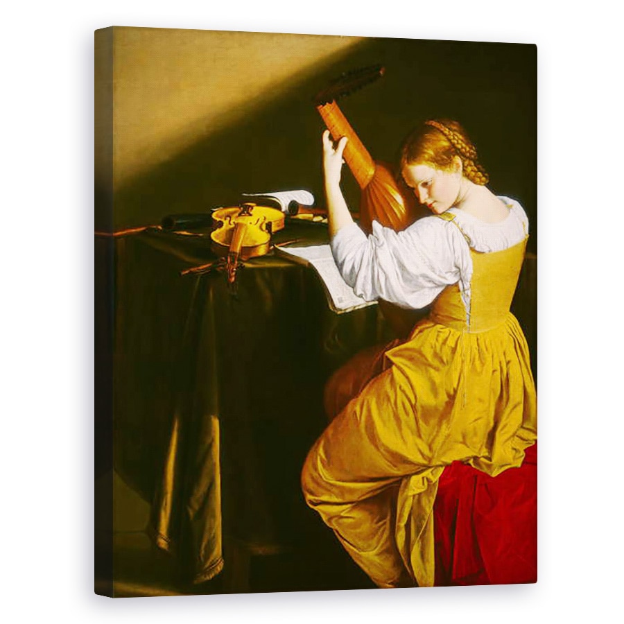 Tablou canvas - Orazio Gentileschi - Jucatorul lautei, 40 x 50 cm