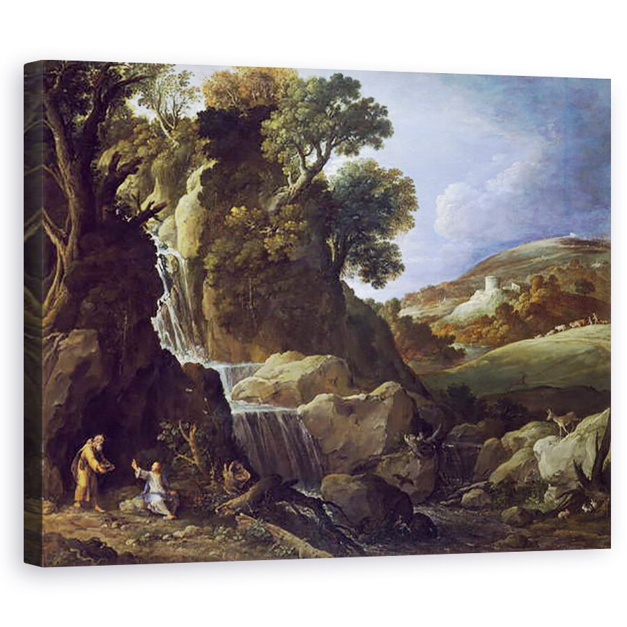 Tablou canvas - Paul Brill - Hristos ispitit in pustie, 40 x 50 cm