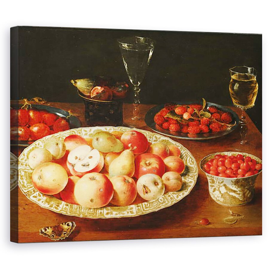 Tablou canvas - Osias Beert the Elder - Natura statica cu fructe in boluri de portelan Wan-Li, 60 x 75 cm