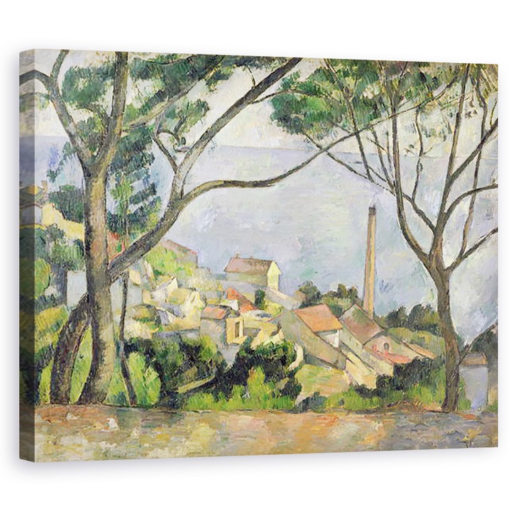 Картина на платно - Пол Сезан - Морето в lEstaque, 80 x 100 см