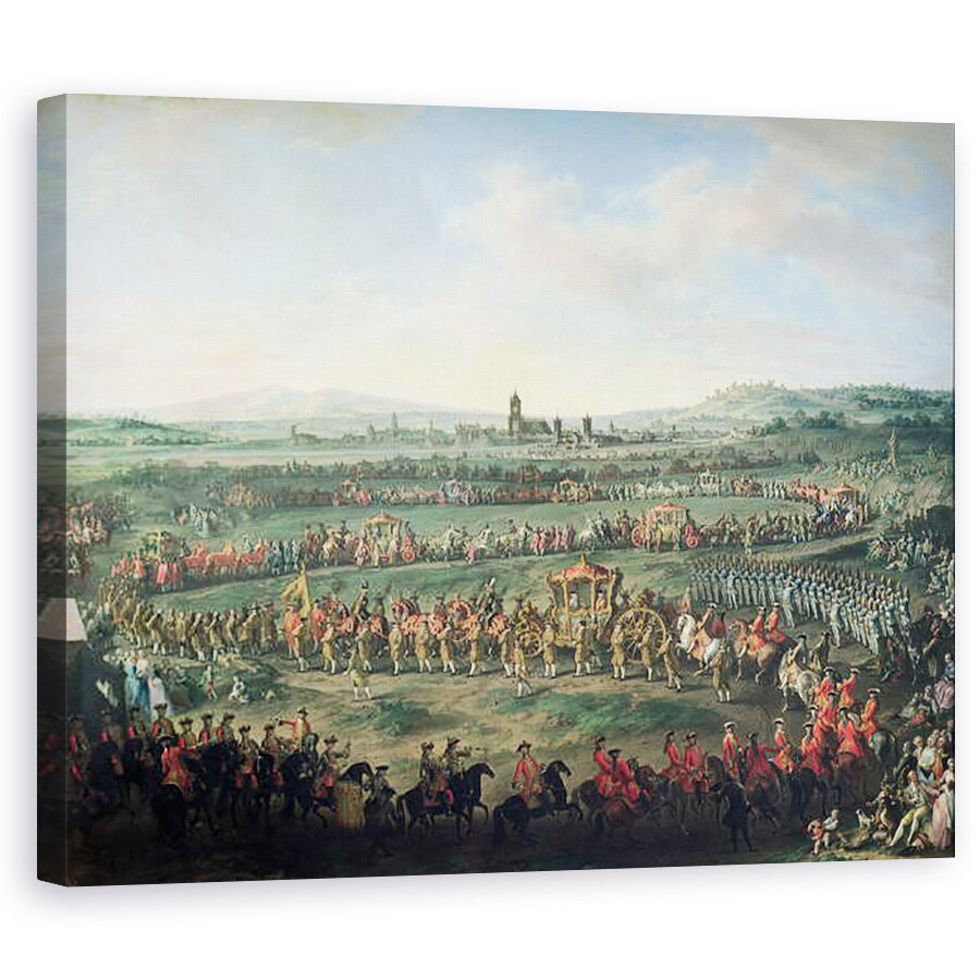 Tablou canvas - Martin II Mytens - Intrarea imparatului Francisc I 1708-65 in Frankfurt, 60 x 75 cm