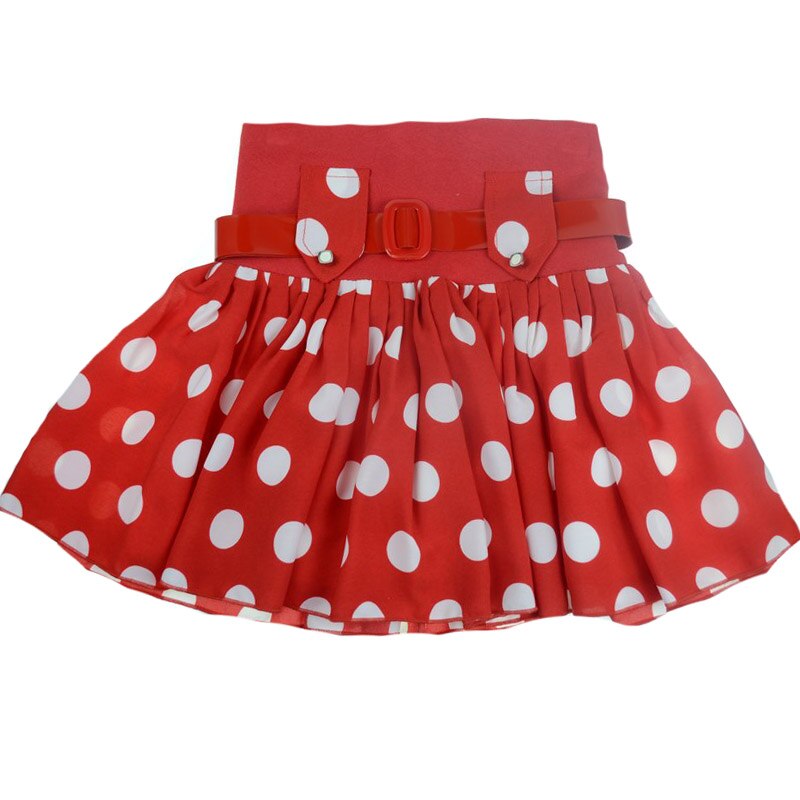 Fusta eleganta pentru fete NN FBRA-1, Rosu, 140 cm