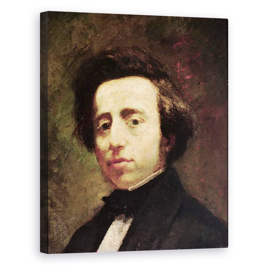 Tablou canvas - Thomas Couture - Portretul lui Frederic Chopin 1810-49, 80 x 100 cm