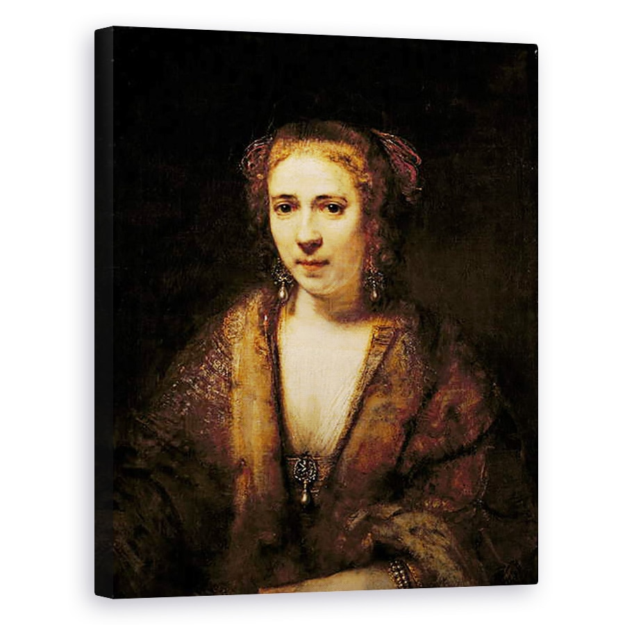 Tablou canvas - Rembrandt Harmensz van Rijn - Portretul lui Hendrikje Stoffels 1625-63, 60 x 75 cm