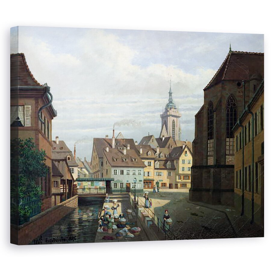 Tablou canvas - Michel Hertrich - Piata Dominicans, Colmar, 60 x 75 cm