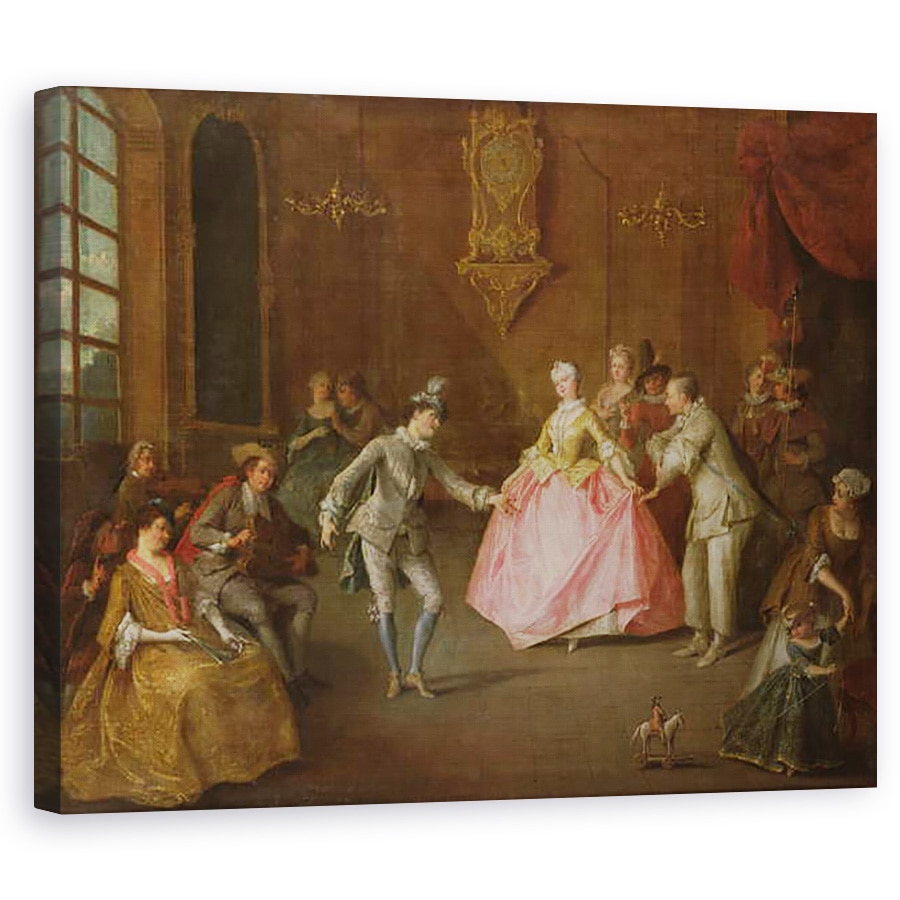Tablou canvas - Nicolas Lancret - inainte de bal, 60 x 75 cm