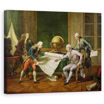 Tablou canvas - Nicolas Andre Monsiau - Ludovic al XVI-lea 1754-93 Dand instructiuni lui La Perouse, 29 iunie 1785, 60 x 75 cm Tablou canvas - Nicolas Andre Monsiau - Ludovic al XVI-lea 1754-93 Dand instructiuni lui La Perouse, 29 iunie 1785, 60 x 75 cm