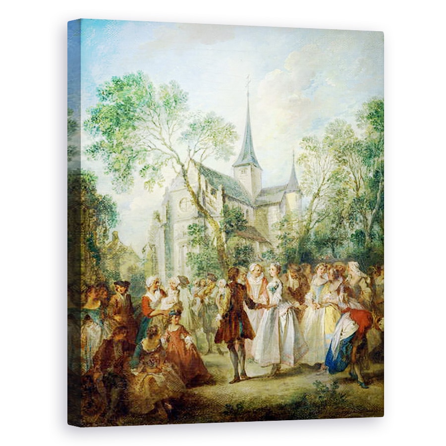 Tablou canvas - Nicolas Lancret - Dansul Nuntii, 60 x 75 cm