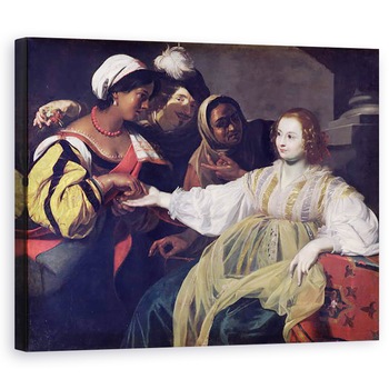 Tablou canvas - Nicolas Regnier - Ghicitoarea, 60 x 75 cm Tablou canvas - Nicolas Regnier - Ghicitoarea, 60 x 75 cm