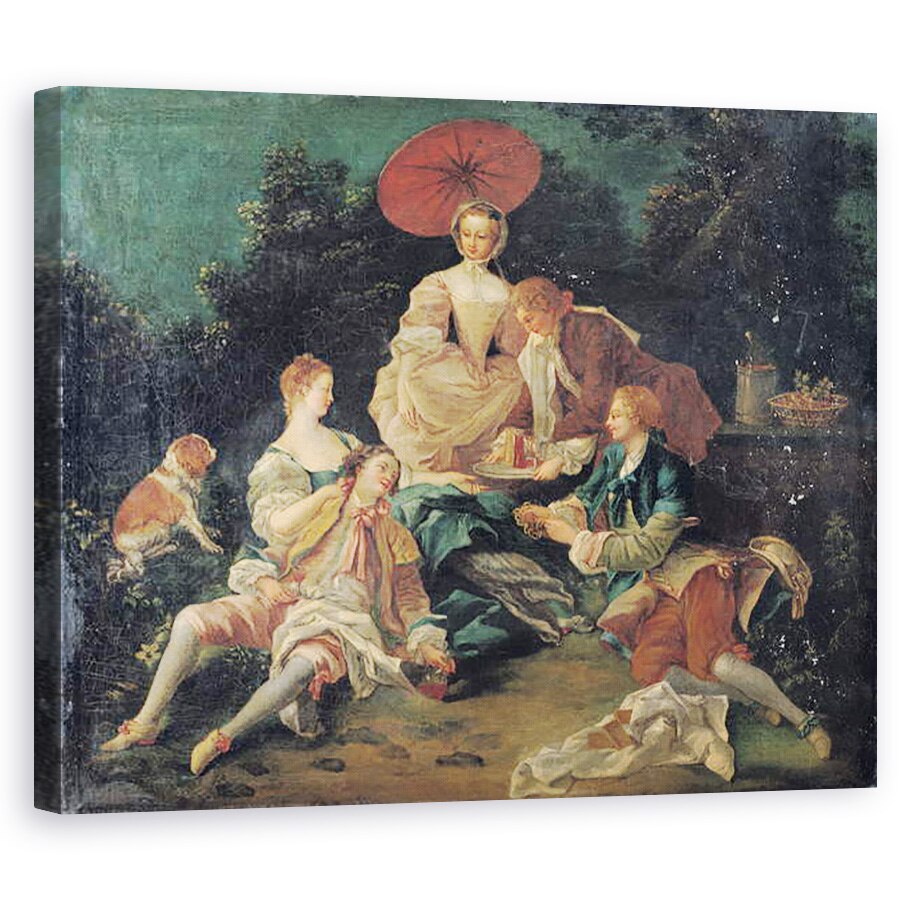 Tablou canvas - Nicolas Lancret - Picnic intr-un parc, 60 x 75 cm