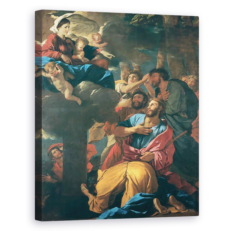 Tablou canvas - Nicolas Poussin - Aparitia Fecioarei Sfantul Iacob cel Mare, 60 x 75 cm