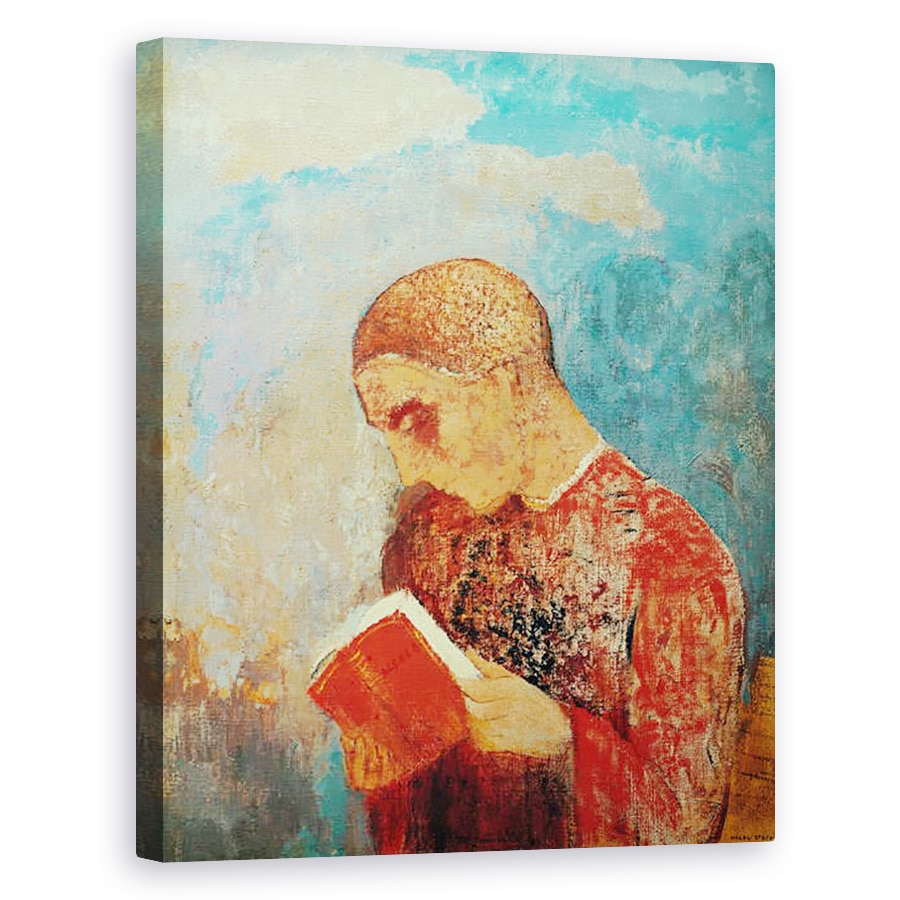 Tablou canvas - Odilon Redon - Alsacia sau, Monk Reading, 60 x 75 cm