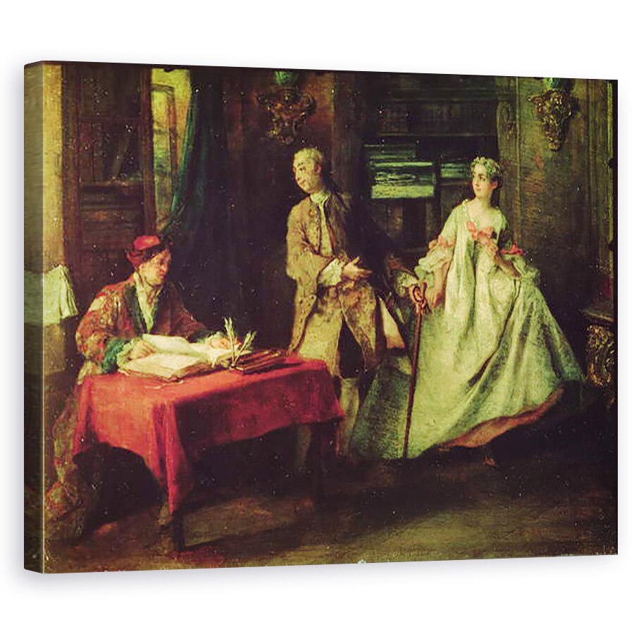 Tablou canvas - Nicolas Lancret - Gallant Hour, 60 x 75 cm