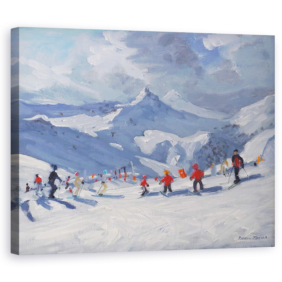 Tablou canvas - Andrew Macara - scoala de schi, Tignes, 60 x 75 cm