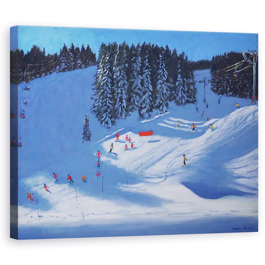 Tablou canvas - Andrew Macara - scoala de schi, Morzine, 60 x 75 cm