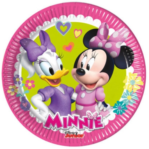 Set 8 farfurii din carton Minnie, multicolor, 20 cm