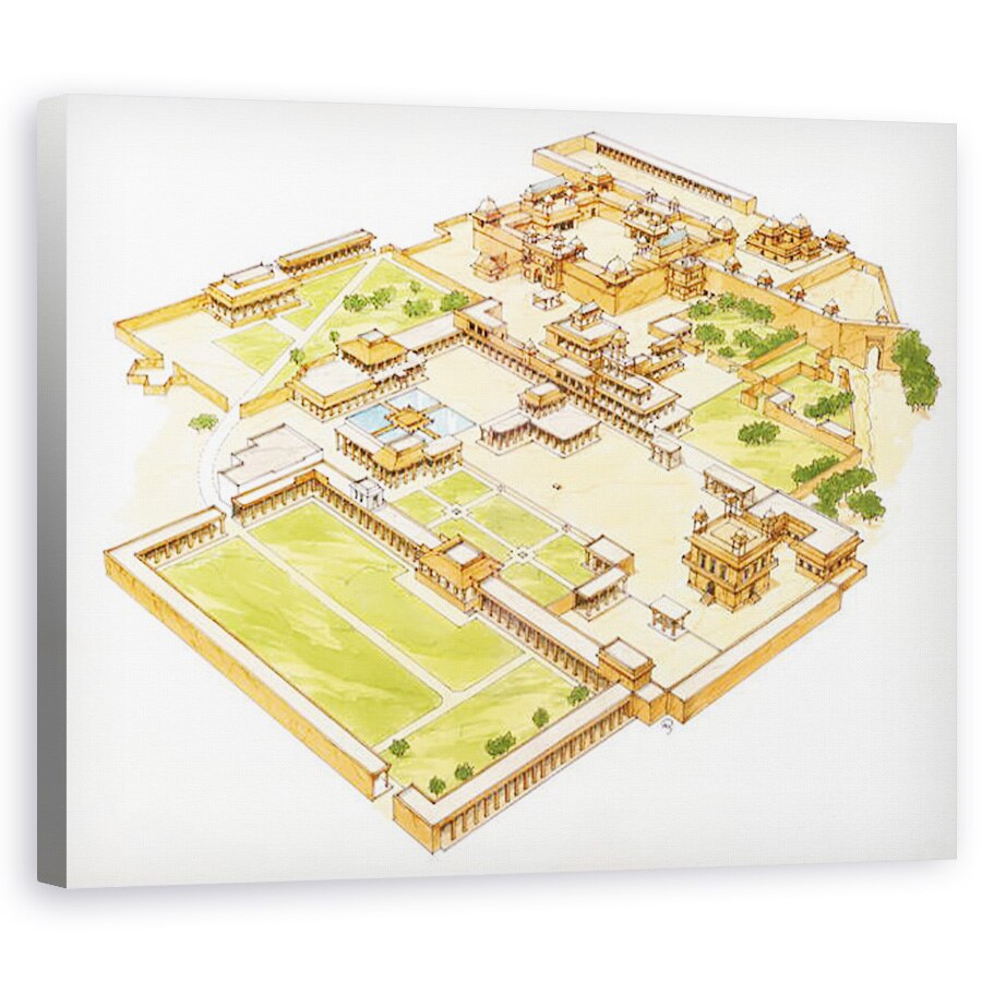 Tablou canvas - Fernando Aznar Cenamor - Fatehpur Sikri, Adra, India, 60 x 75 cm