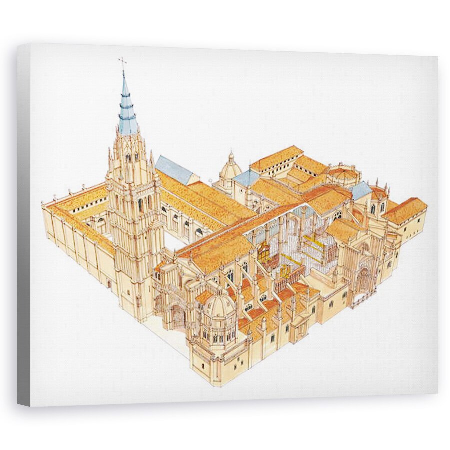 Tablou canvas - Fernando Aznar Cenamor - Catedrala Toledo, Spania, 60 x 75 cm