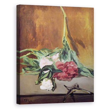 Tablou canvas - Edouard Manet - Bujori si foarfeca, 60 x 75 cm Tablou canvas - Edouard Manet - Bujori si foarfeca, 60 x 75 cm