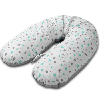 Perna gravide 3 in 1 cu husa detasabila Kidizi Lena, lungime 160 cm, Galaxy Mint Perna gravide 3 in 1 cu husa detasabila Kidizi Lena, lungime 160 cm, Galaxy Mint