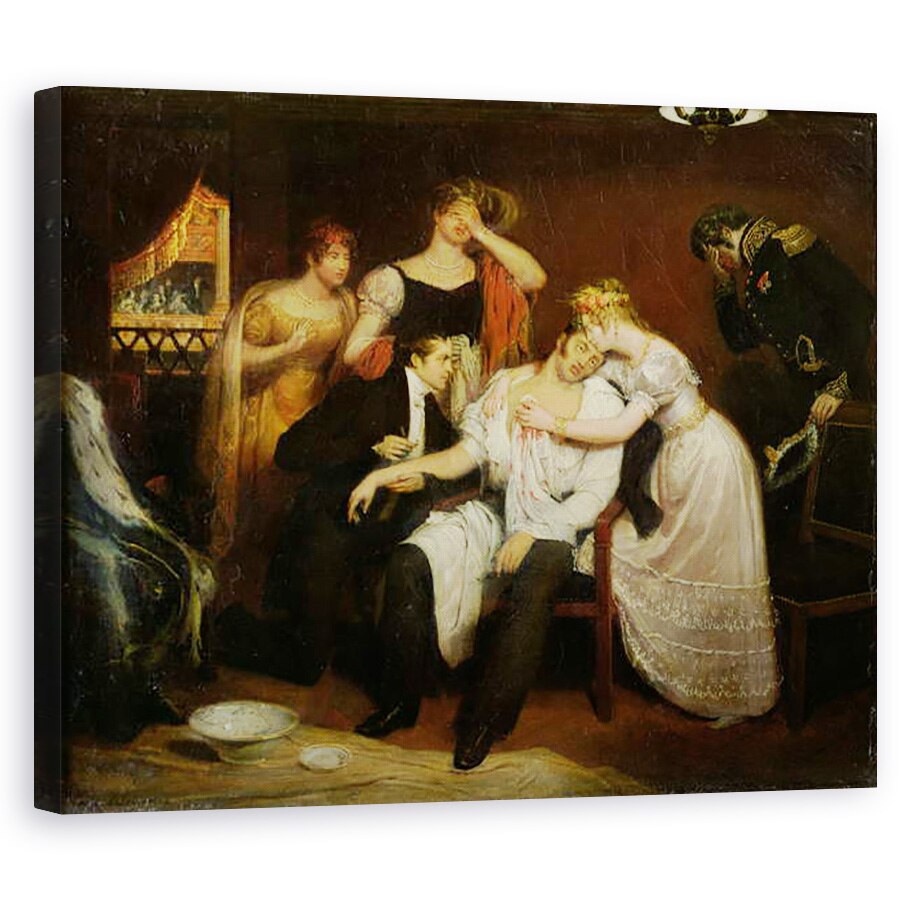 Tablou canvas - Edouard Cibot - Charles-Ferdinand de France 1778-1820, dupa ce a fost injunghiat de Louis Louvel, 60 x 75 cm