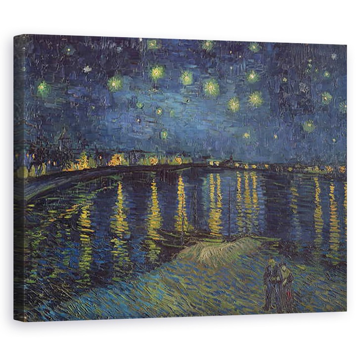 Tablou canvas - Vincent van Gogh - Noaptea instelata peste Rhone, 40 x 50 cm