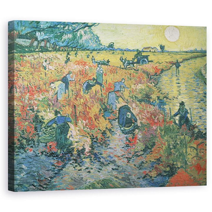 Vincent van Gogh - Vörös szőlőskertek Arles-ban, Vászonkép, 40 x 50 cm