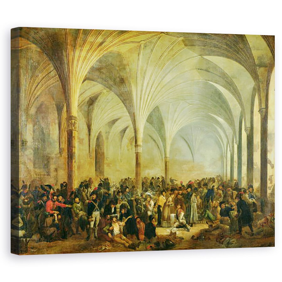 Tablou canvas - Adolphe Roehn - Spitalul Militar al francezilor si rusilor de la Marienburg in iunie 1807, 80 x 100 cm