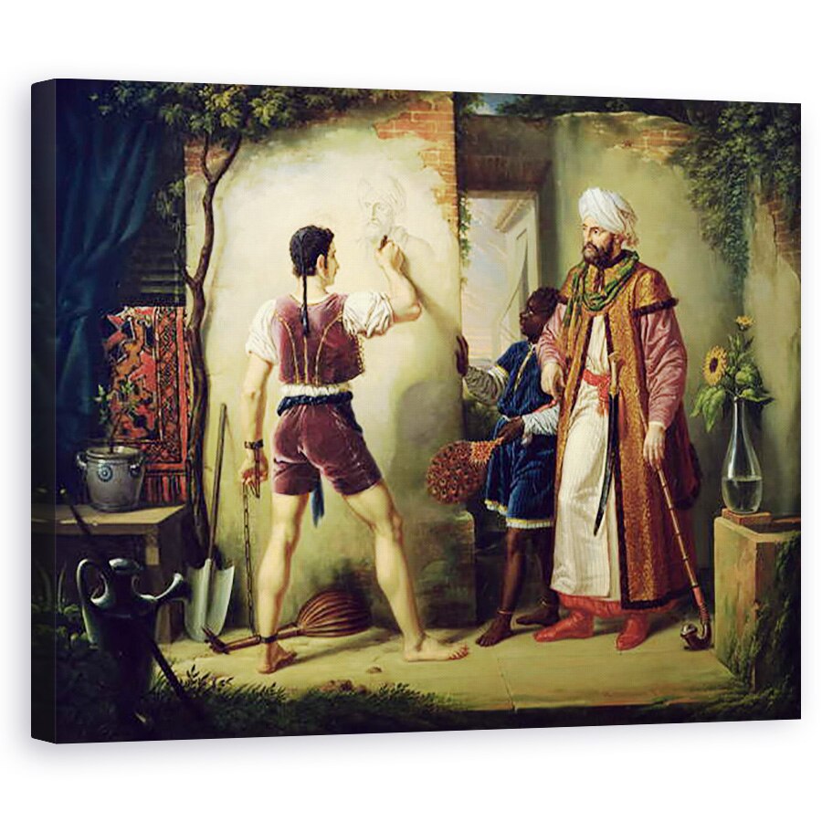 Tablou canvas - Pierre-Nolasque Bergeret - Fra Filippo Lippi c.1406-69 1819, 60 x 75 cm