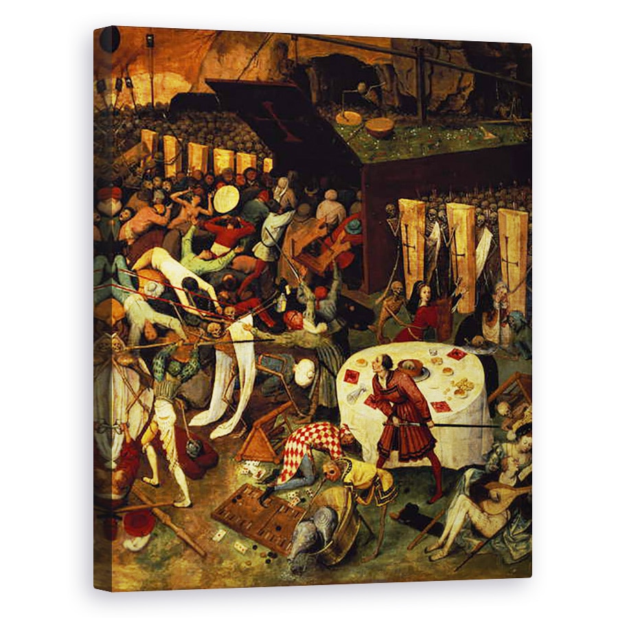 Tablou canvas - Pieter Bruegel the Elder - Triumful Mortii, detaliu al sectiunii din dreapta jos, 60 x 75 cm