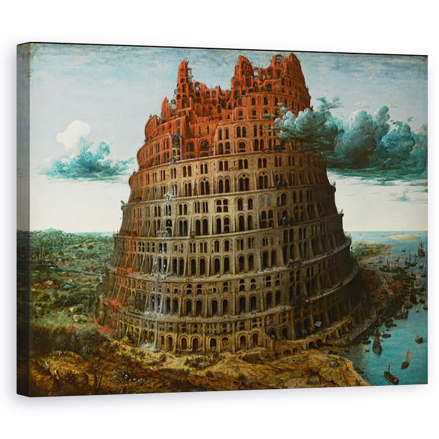 Tablou canvas - Pieter Bruegel The Elder - Turnul Babel, 60 x 75 cm