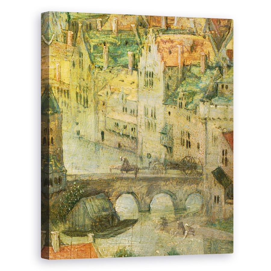 Tablou canvas - Pieter Bruegel the Elder - Detaliu oras din Turnul Babel, 60 x 75 cm