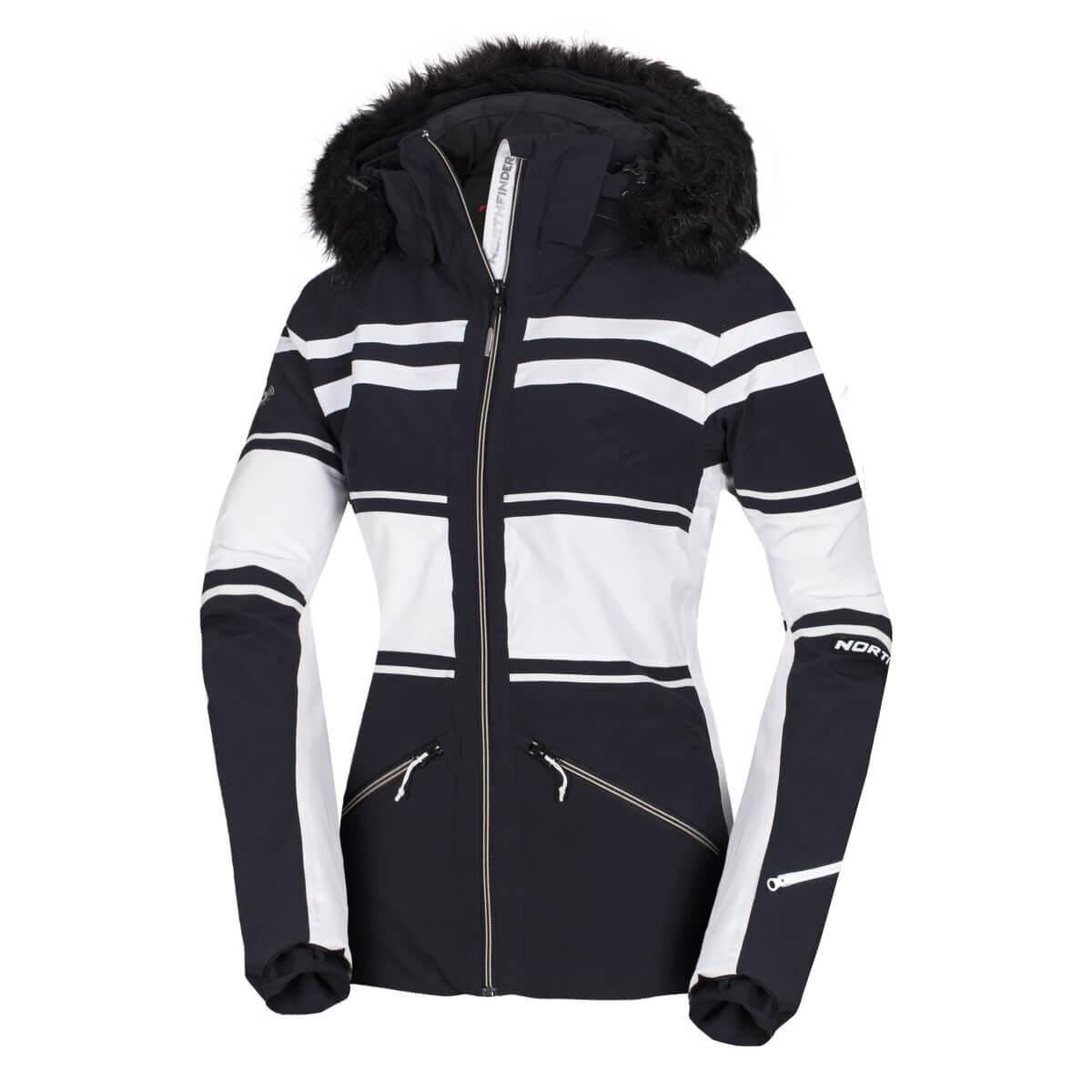 Geaca femei schi stretch NORTHFINDER Wertinela BU-4792SNW, Negru/Alb