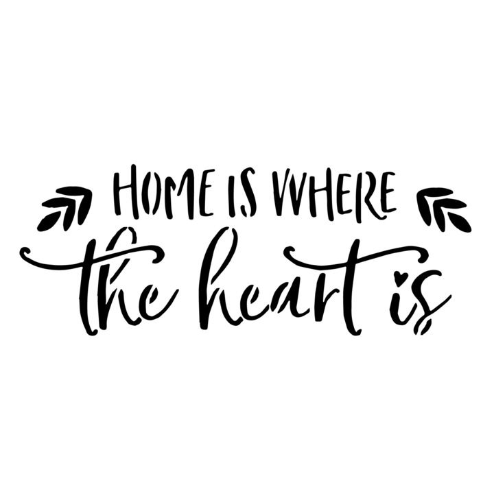 Sablon decorativ XS Home, reutilizabil, plastic, maro, 10x21cm